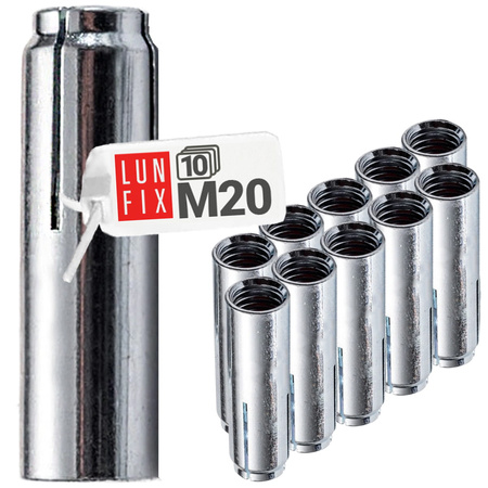 Kotwa stalowa M20 tuleja wbijana rozporowa do betonu 10szt