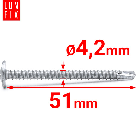 Wkręty samowiercące 4,2x50mm podkładkowe do metalu WSPC 100szt.