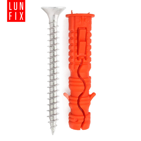 Kołki rozporowe 10x50 mm z wkrętem z łbem stożkowym 6x60 mm 100szt.