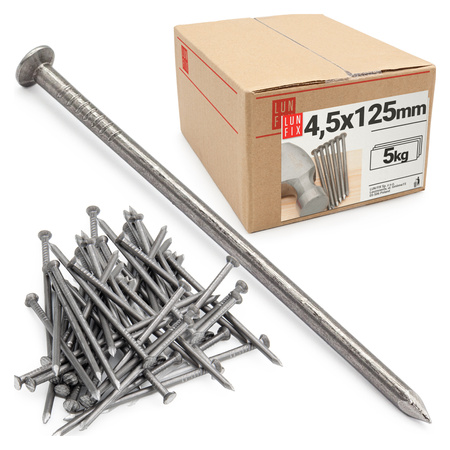 Gwoździe budowlane 4,5x125 mm 5 cali czarne 5kg