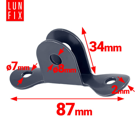 Uchwyt podpory słupka, mocowanie, grafitowy, komplet