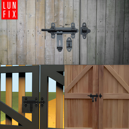 Zasuwa bramowa 250mm do bram drzwi czarna ZR2 1szt.