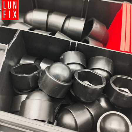 245 el. zestaw maskownic czarnych M5-M20 + organizer