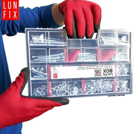 Śruby imbusowe nakrętki podkładki 450szt. M6 ocynkowane