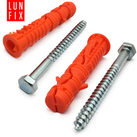 Kołki rozporowe 10x50 mm z wkrętem z łbem sześciokątnym 6x120 mm 50szt.