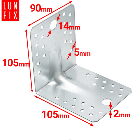 Kątownik z przetłoczeniem KPL2 105x105x90x2,0 1szt.