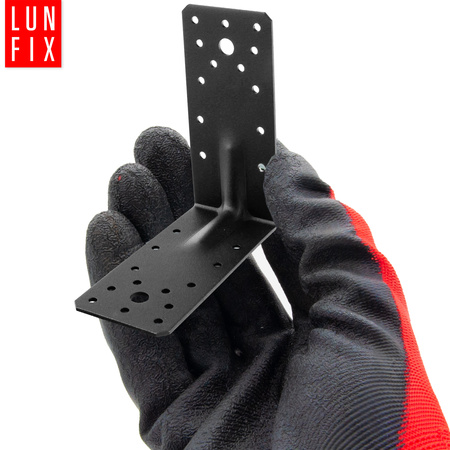 Kątownik z przetłoczeniem czarny 140x140x65x2 1szt.