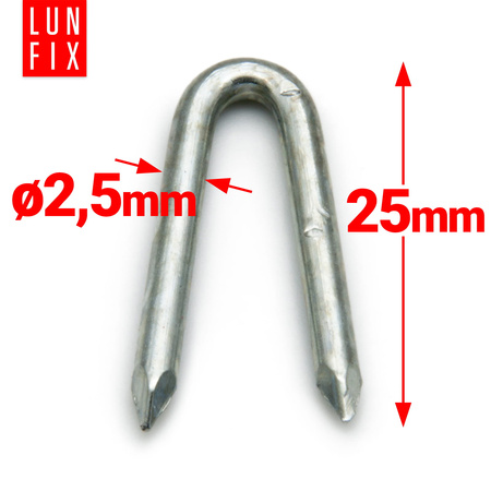 Skoble gwoździe 2.5x25 ocynkowane 5kg