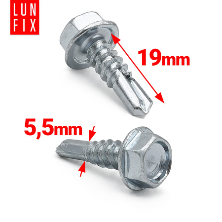 Przelotka blaszkowa uchwyt drutu paneli 5,5x19 graf 10szt.