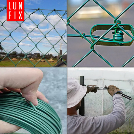 Drut naciągowy do siatki 3.1mm zielony ocynkowany powlekany PCV 35mb