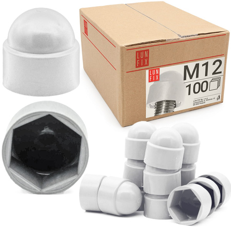 Zaślepka na śruby M12/19 maskownica kołpak biała 100szt.