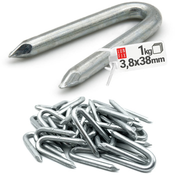 Skoble gwoździe 3,8x38 mm ocynkowane 1kg