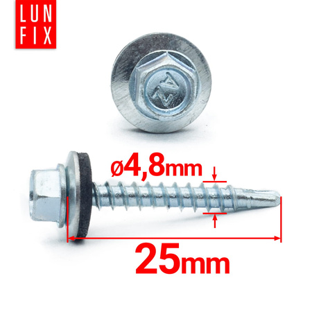 Wkręty farmerskie 4,8x25 samowiercące farmery ocynkowane WFD 250szt.