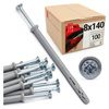 Kołki stożkowe szybkiego montażu 8x140 (100 szt.)