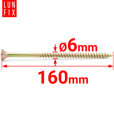 Wkręty uniwersalne 6x160 hartowane ocynkowane KDH 50szt.