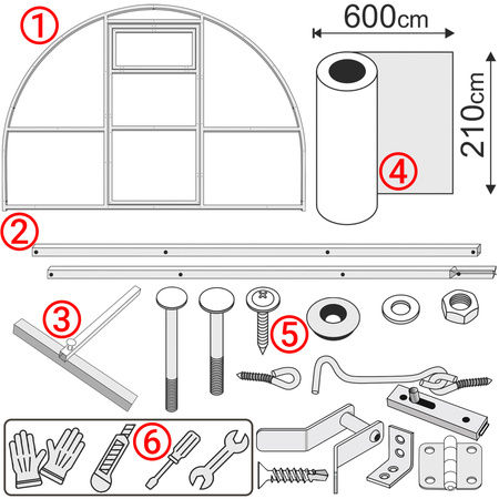 Szklarnia z poliwęglanu 3x10m profil 20x20mm grubość 3mm