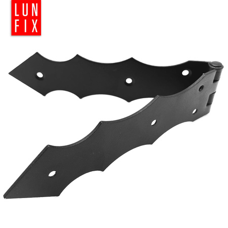 Zawias ozdobny czarny francuski 300x40x2