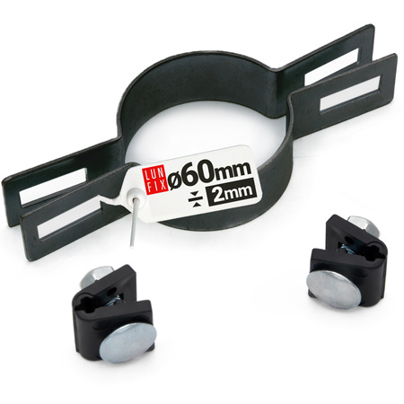 Obejma końcowa początkowa fi60 mm pośrednia grafit komplet