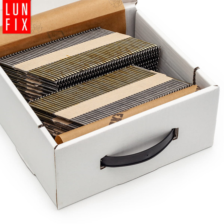 Gwoździe do gwoździarki 90mm 3,1x90 3,5" pierścieniowe na papierze czarne 2000szt.