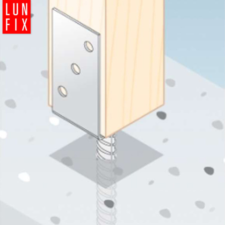 Podstawa słupa typu L kotwa z prętem do betonu