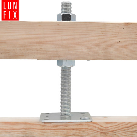 Podstawa słupa regulowana na wysokość z gwintem 80x80x250 kotwa