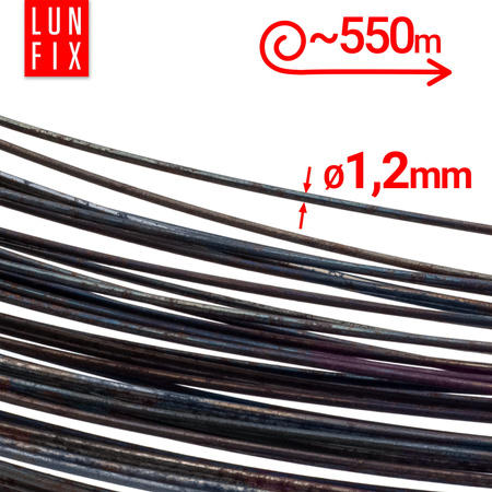 Drut wiązałkowy czarny żarzony (miękki) 1.2mm 5kg