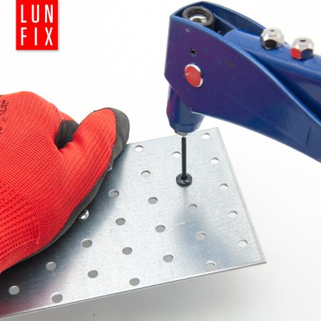 Nity zrywalne 4,8x10mm aluminiowo-stalowe CZARNE RAL9005 100szt.