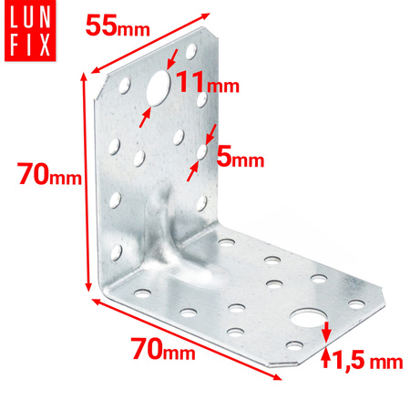 Kątownik z przetłoczeniem KPS4 70x70x55x1,5 (20 szt.)