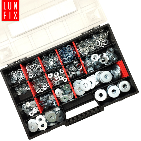 Zestaw podkładek 750szt. M4-M10 normy DIN:127, 125, 9021