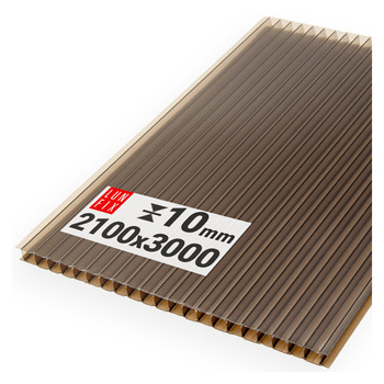 Poliwęglan komorowy 10mm brązowy 2,1x3m