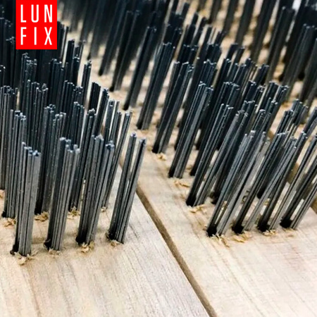 Szczotka druciana drewniana ręczna 5 rzędów 27cm