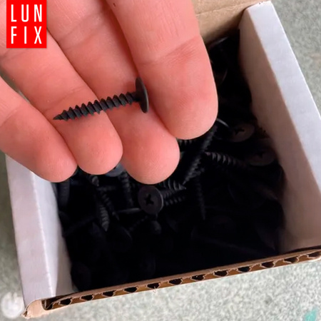 Wkręty do metalu czarne 4,2x25 fosfatowane z łbem podkładkowym 500szt.