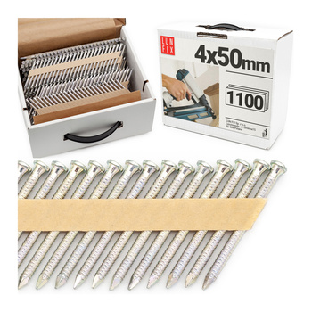 Gwoździe do gwoździarki 50mm 4x50 2 cale ANCHOR na papierze ocynkowane 1100szt.