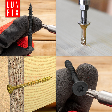 Wkręty ciesielskie czarne stożkowe 5x50 do drewna KMWHT 200szt.