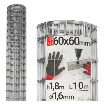 Siatka zgrzewana 180 cm oczko 60x60 fi 1,6mm ogrodzeniowa ocynkowana 10mb