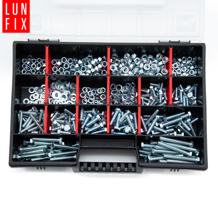 Śruby nakrętki podkładki 540szt. zestaw M5-M6 ocynk