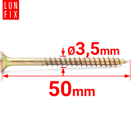 Wkręty uniwersalne 3,5x50 hartowane ocynkowane KDH 400szt.