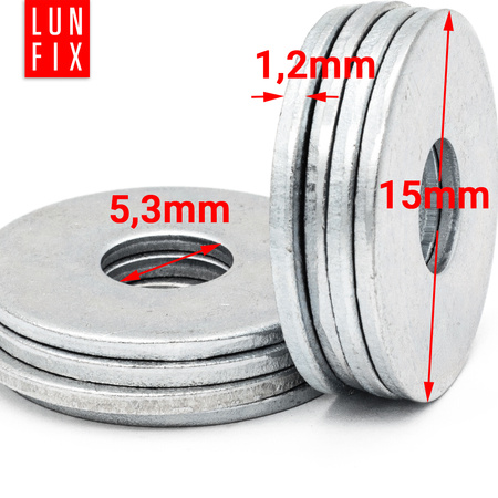 Podkładka okrągła M5 powiększona DIN9021 25szt.