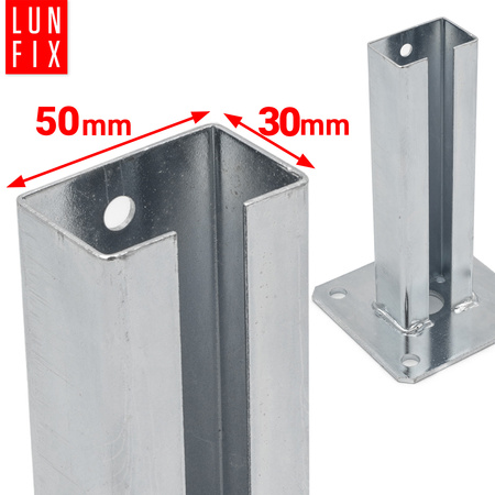 Podstawa słupka ogrodzeniowego profilowa 60x40 mm