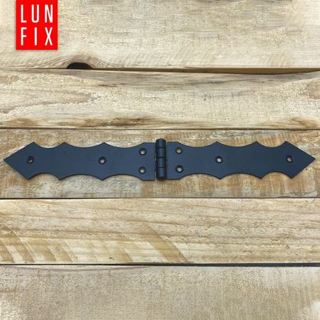 Zawias ozdobny czarny francuski 300x40x2