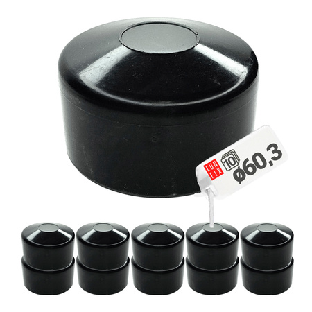 Nasadka na słupek okrągły fi60mm 10szt.