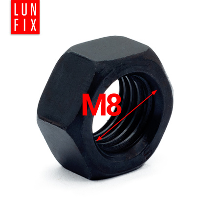 Nakrętka sześciokątna M8 DIN 934 klasa 10 czarna 5kg