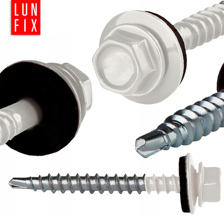 Wkręty farmerskie 4,8x55 samowiercące farmery biały ciepły 250szt.