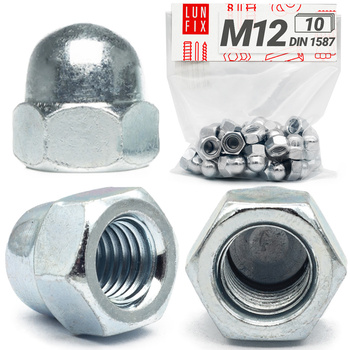 Nakrętka kołpakowa M12 DIN1587 ocynkowana 10szt.