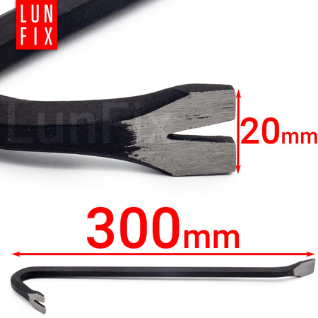 Łom 300mm wyciągacz do gwoździ łapka stalowa
