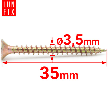 Wkręty uniwersalne 3,5x35 hartowane ocynkowane KDH 500szt.