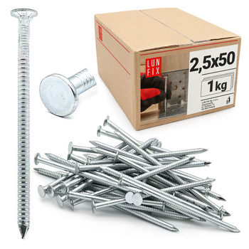 Gwoździe pierścieniowe 2,5x50 mm 2 cale ocynkowane 1kg