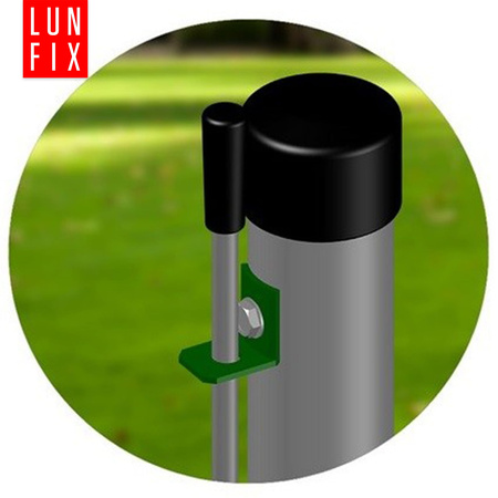 Mocowanie pręta naciągowego, uchwyt z wkrętem 5,5x19 grafit