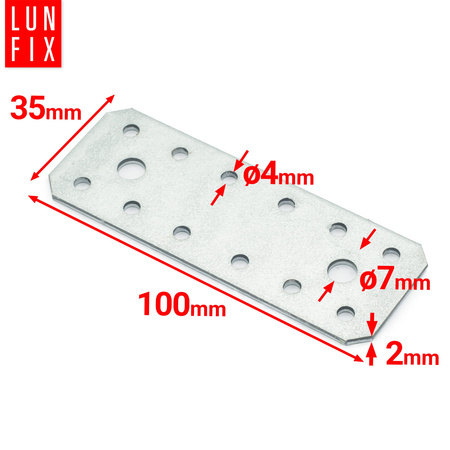 Łącznik płaski 100x35x2 LP0 1szt.