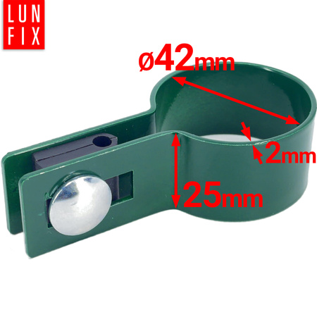 Obejma końcowa początkowa fi42 mm końcowa ZIELONY komplet